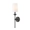 Z-Lite Emily 1 Light Wall Sconce, Matte Black & Off White 3033-1S-MB - alternate 6